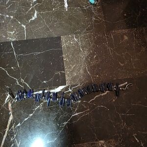 Elegant Black and Blue Beaded Necklace